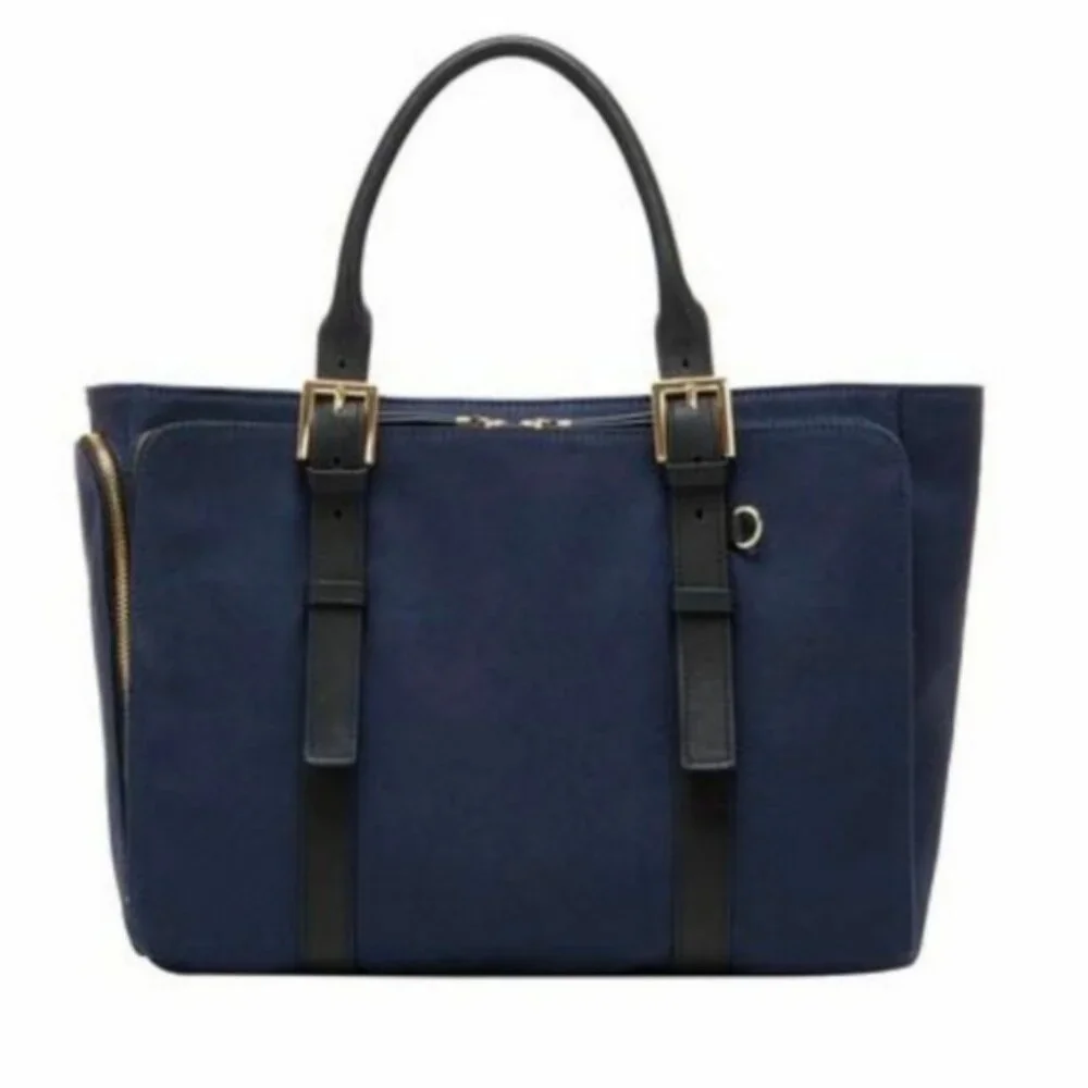 India Hicks Duchess of Windsor Laptop/Briefcase Leather Trim Handles
